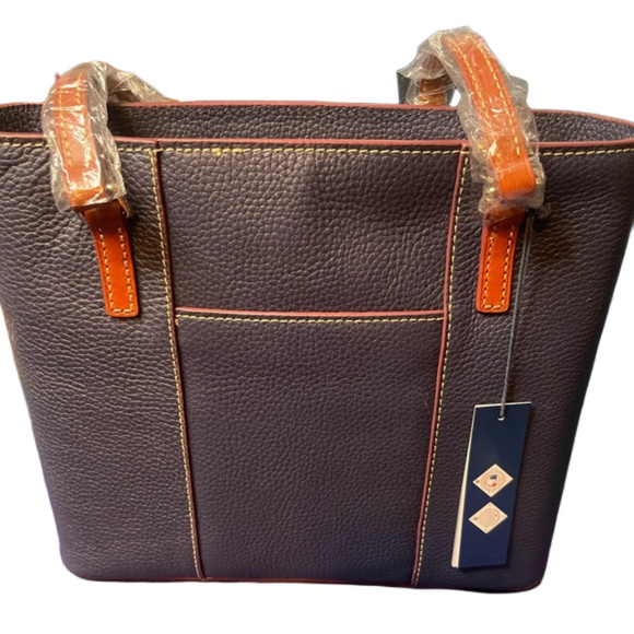 New York Yankees MLB Dooney and Bourke Small Lexington Pebbled Leather Tote -NWT - Picture 6 of 8